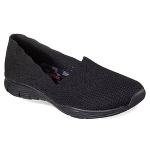 Skechers Seager Stat Scalloped Collar Knit Slip-On Shoes